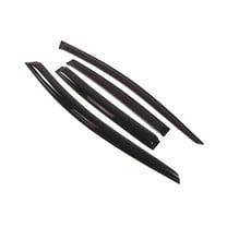 Tuningpros WD2-076 Outside Mount Window Visor Deflector Rain Guard Dark Smoke 4 Pcs Set For 2008-2012 Chevrolet Malibu