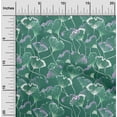 thumbnail image 1 of oneOone Cotton Silk Green Fabric Flower Watercolor Sewing Craft Projects Fabric Prints By Yard 42 Inch Wide, 1 of 1