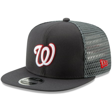 - Washington Nationals New Era Mesh Fresh 9FIFTY Adjustable Snapback Hat - Graphite - OSFA