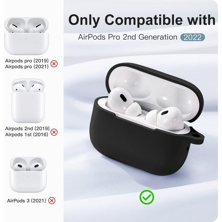 Comvin AirPods Pro Case, Soft Silicone Cover for 2nd and 1st Gen