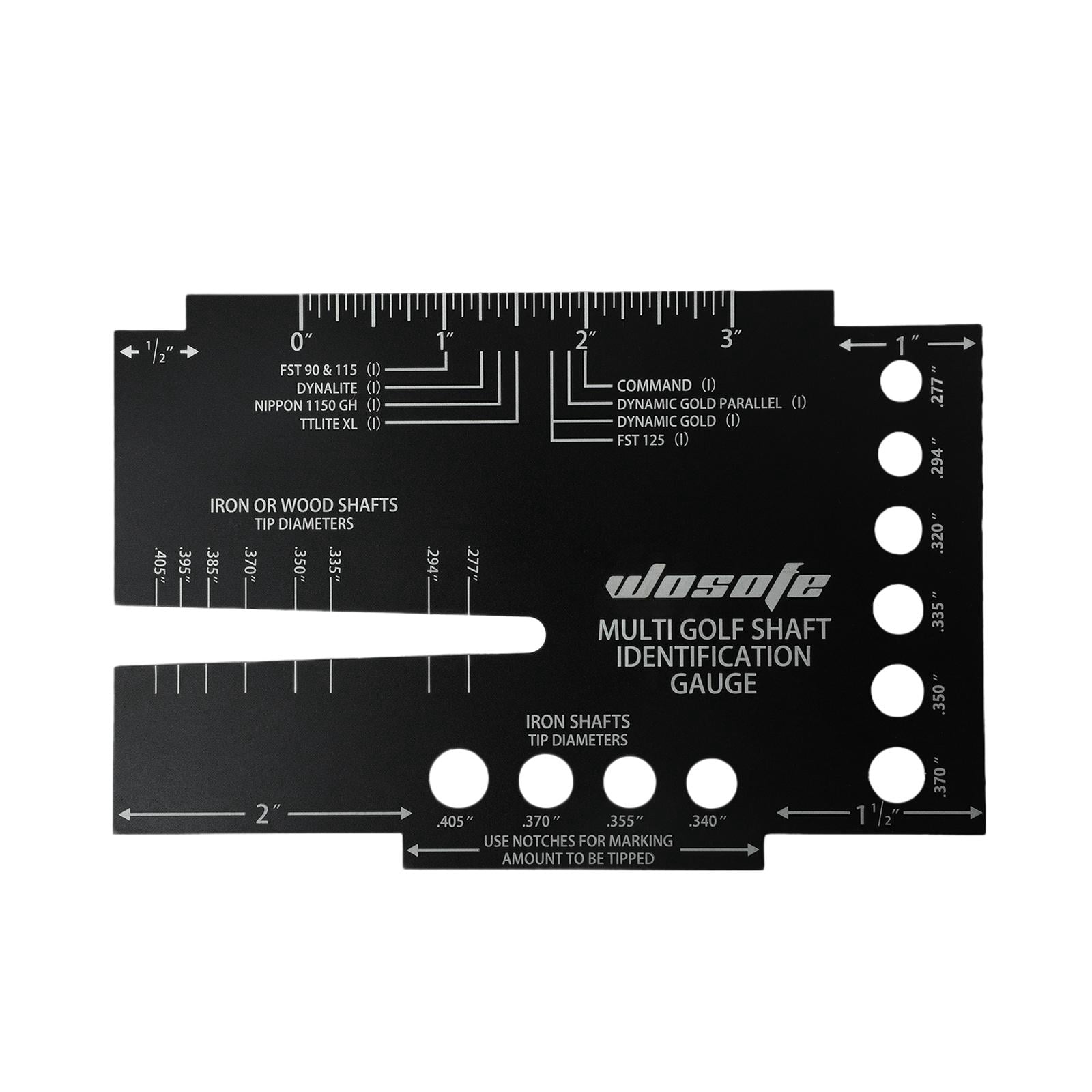 Golf Shaft Ruler Identification Gauge Caliper Aluminum Material Accurate Measurement for Golf Club Users