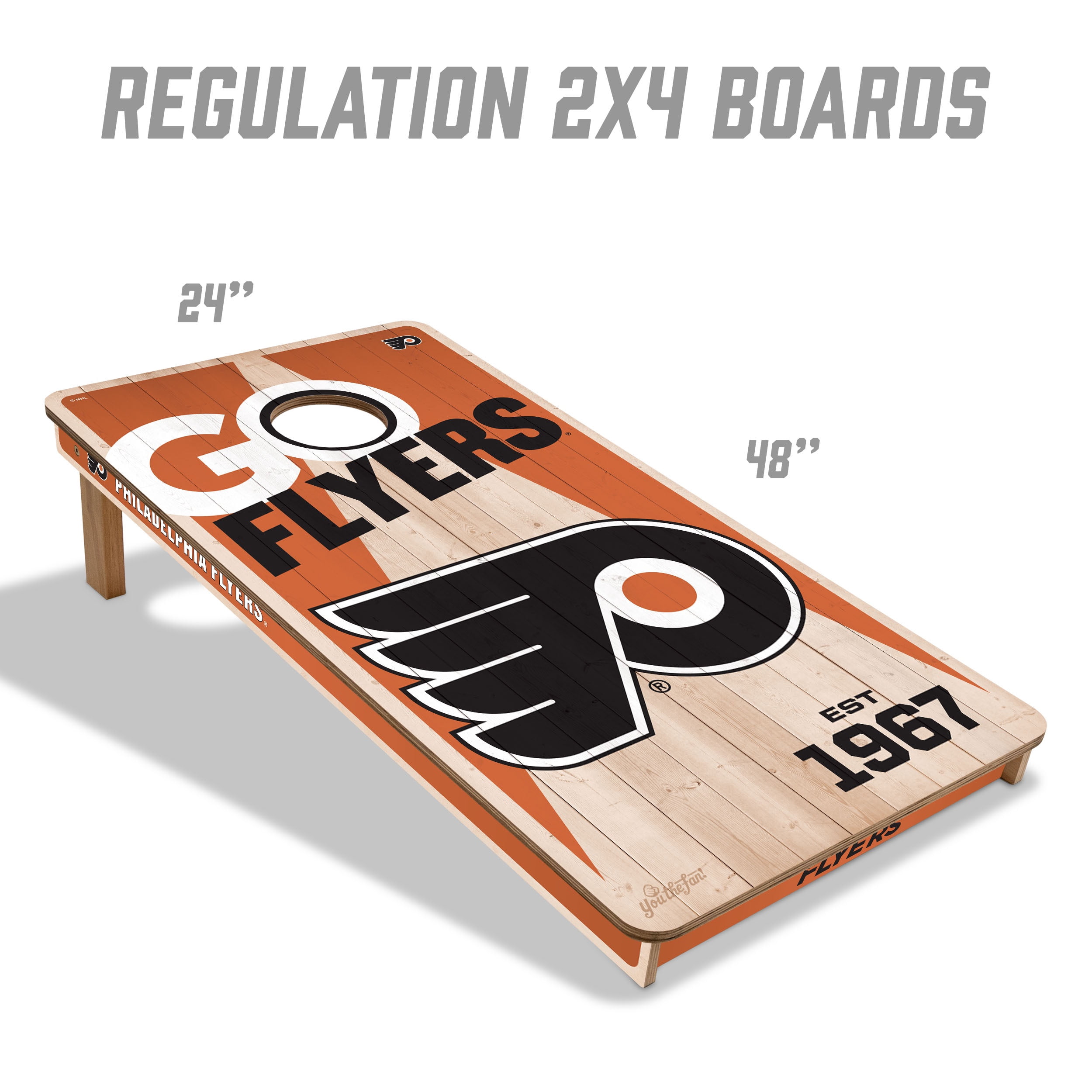 YouTheFan NHLPhiladelphia Flyers 2' x 4' Cornhole Game