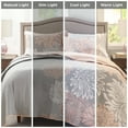 thumbnail image 5 of Comfort Spaces King/Cal King Size Quilt Set, 3-Piece Floral Bedspread Bedding Set, Blush and Gray Coverlet Set for All Season, Lightweight Comforter Set, 5 of 6