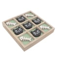thumbnail image 5 of Parisloft Cute Animal Cat Themed Wood Tic Tac Toe Board Game Wood Tabletop Decor -11.75 x 11.75 Inch, 5 of 8