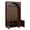 Walnut Brown, variant on Homy Casa 77.5" Hall Tree Entryway Coat Rack with 3-Door Storage Cabinet, Black