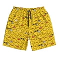 thumbnail image 2 of Honeii's Funny Ducks Print Men's Casual Shorts with Drawstring，Swim Trunks Quick Dry Beach Shorts, 2 of 5