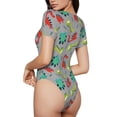 thumbnail image 2 of Balery Cute Dinosaur Body de cuello redondo de manga corta para mujer Tops de manga corta Tops básicos-X-Large, 2 of 7