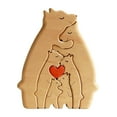 thumbnail image 1 of Rompecabezas de arte familiar de madera con osos, esculturas de rompecabezas de osos de madera, osos de madera familiares 6 osos, 1 of 9
