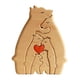 thumbnail image 1 of Rompecabezas de madera de la familia de osos, adorno de escritorio, decoración de mesa para el hogar, juguete educativo 6 osos, 1 of 9