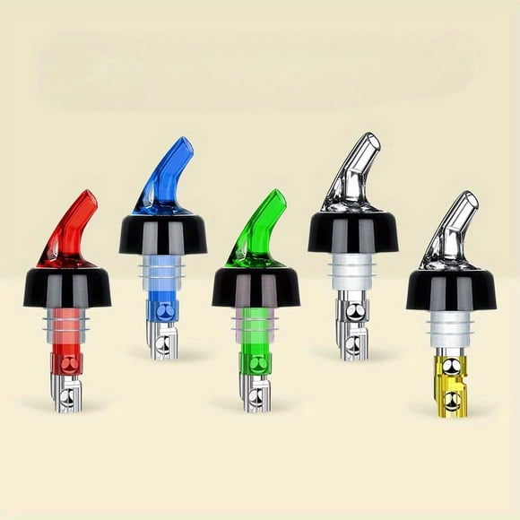 5PCSMeasured Liquor Pourer – Automatic Shot Dispenser 1oz, Liquor Pour Spout for Alcohol Bottles, Bar Pourer for Wine, Spirits, Quick Shot Dispenser for Home Bar & Kitchen Tools, Easy Flow Pour Spout