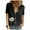 Black, variant on IROINNID Summer Tops For Women Under $10 Comfy Turn down Neck Short Sleeve Print Leisure Short Sleeves Tops