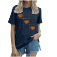CHANGMOO Funny Halloween Shirts for Women Funny Pumpkin Printed Cute T