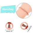 thumbnail image 5 of PH PandaHall 50 Pcs Entretoises Rack 4mm Plaqué Laiton Perles Rondes pour Bracelet Collier Bijoux Bricolage Or Rose, 5 of 5