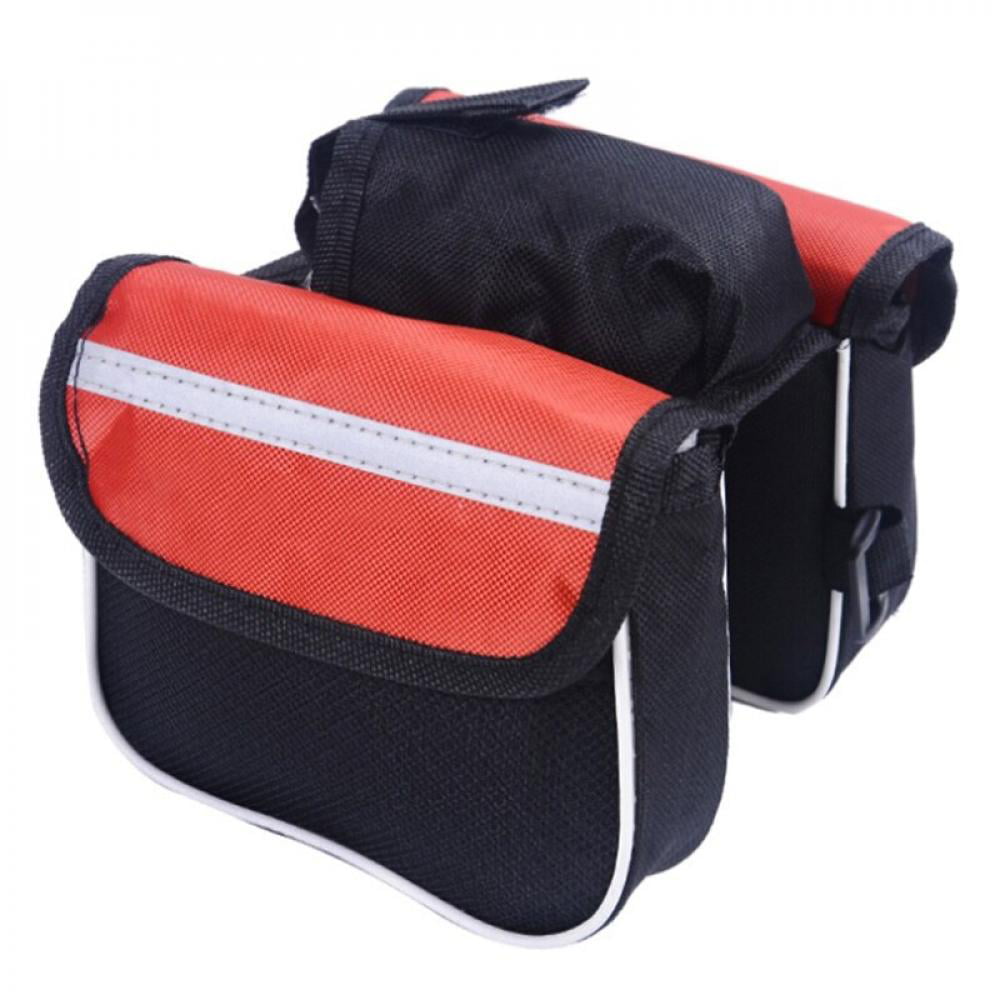 Bicycle Bike Cycling Frame Pannier Saddle Front Tube Bag Double Side Pouch 