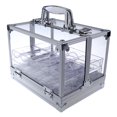thumbnail image 3 of Caja de almacenamiento de fichas de póquer con portador de acrílico vacío transparente con bandeja para 6 estantes Baoblaze Caja de chip de póker, 3 of 8