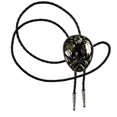 thumbnail image 1 of BuyYourTies - German Silver - Onyx Bolo Tie - Made in USA, 1 of 1