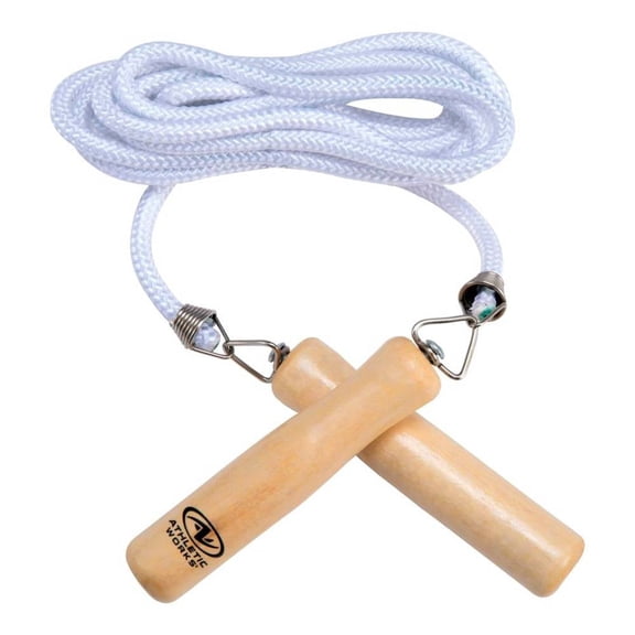 Cuerda con Mango de Madera Athletic Works WMK-203D Blanca