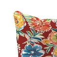 thumbnail image 6 of Jordan Manufacturing 46.5" x 24" Colsen Berry Red Floral Rectangular Outdoor Deep Seat Chair Cushion Set with Welt, 6 of 10