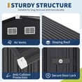 thumbnail image 4 of 8x10 ft Metal Outdoor Storage Shed, Lockable Door & Air Vent, Yard/Garden Tool Shed for Backyard Patio Lawn, 4 of 8