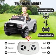 Dodge RAM 2500 Ride On Car for Kids, 12V Powered Ride on Toy with Remote Control, Rear Wheel Suspension, 5 Point Safety Harness, Bluetooth, LED Lights, Electric Vehicles for 3-5 Year