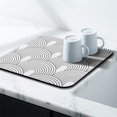 thumbnail image 2 of Washable Rubber Boho Floral Retro Dish Drying Mats for Kitchen Counter Home Large Coffee Bar Pad Accessories and Decor for Utensils Stemware 16''x18'', 2 of 3