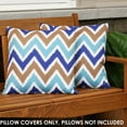 thumbnail image 6 of Sunnydaze 17" x 17" Chevron Bliss Polyester Square Outdoor Pillow Cover, 2 Count, 6 of 7