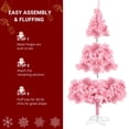 thumbnail image 3 of 6ft Pink Artificial Christmas Pine Tree Seasonal Holiday Carnival Home Party Decoration for Home, Office, Party Decoration Indoor Outdoor with 1600 Branch Tips and Foldable Stand, 3 of 8