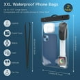 thumbnail image 3 of MATEPROX Large Waterproof Phone Pouch for Swimming, 10.5" 2 Packs Water Proof Phone Case Bag with Lanyard for 16/15/14/13/12/11/X Pro Max/Galaxy S25 S24 S23 S22 Ultra - BLACK, 3 of 8
