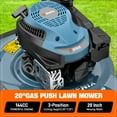 thumbnail image 6 of SENIX Gas Lawn mower, 20in Cutting Blade 21in Cutting Deck, 144cc 4-Cycle Engine, Steel Deck with Side Discharge, LSPG-L4, 6 of 13