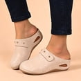 thumbnail image 2 of HEWUQI Clogs for Women Casual Closed Toe Comfortable Slip on Mules Cushioned Non Slip Platform Dress Shoes for Walking Work Business Travel b-Beige Size 7, 2 of 5