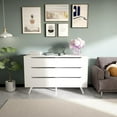 thumbnail image 4 of Wooden Double Dresser 6 Drawers Chest Bedroom Storage Furniture White, 4 of 8