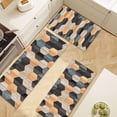 thumbnail image 3 of Farmhouse Kitchen Rugs Sets 3 Piece with Runner Soft Kitchen Floor Mat Teal Blue Black Patchwork Rugs Kitchen Carpet and Rugs Non Slip Washable for Bathroom Entryway Front Door Laundry Room, 3 of 5