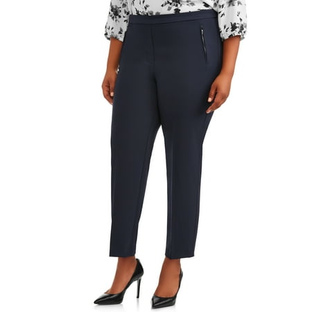 Zac & Rachel Women's Plus Size Slim Leg Pants