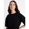 thumbnail image 3 of Lissome Women's Scuba Knit Top and Pants Lounge Set, 2-Piece, Sizes S-4X, 3 of 4