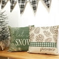 thumbnail image 4 of Hello Winter Pine Cone Decorative Throw Pillow Covers 20x20 Set of 4, Let It Snow Pine Leaves Green Buffalo Plaid Check Cushion Case Decor,Get Cozy Farmhouse Christmas Holiday Home Decoration PC, 4 of 5
