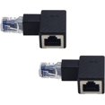 thumbnail image 3 of Duttek Adaptateur Ethernet 90 Degrés, Adaptateur Ang RJ45 Mâle vers Femelle avec Connecteur de Patch Réseau Compatible, 3 of 5