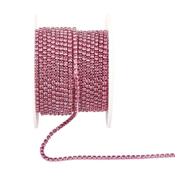 Sparkling Pink Rhinestone Shoe Laces (36") - Premium Glass Crystal DIY Chains for Women's Fashion Accessories