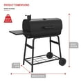 thumbnail image 2 of Nexgrill Premium 29" Charcoal Grill with Side Shelf, 552 SQ In Cooking Space, Adjustable Charcoal Tray, Chimney Air Vent, Warming Rack, Barrel Smoker Grill for Camping, Picnics, and More - 810-0029C, 2 of 8