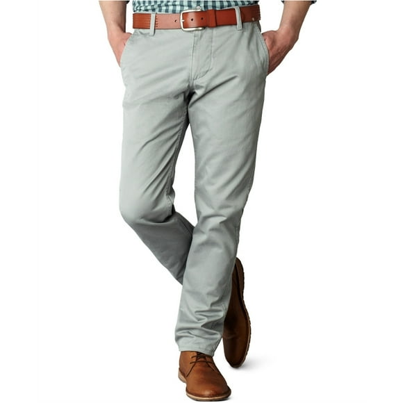 Dockers Pantalon Chino Alpha Casual Homme Gris, 33W x 32L