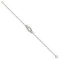 thumbnail image 2 of Auriga Fine Jewelry 925 Sterling Silver Polished Fancy Knot Link 7.25 inch Men's Bracelet, 2 of 4