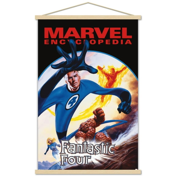 Marvel Publishing: Fantastic Four - Fantastic Four Encyclopedia Wall Poster with Magnetic Frame, 22.375" x 34"