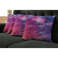 thumbnail image 2 of Ambesonne Landscape Throw Pillow Cover 4 Pack, Cloudy Sunset, 24", Purple, 2 of 6