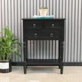 thumbnail image 4 of Entryway Table with Storage, Rustic Small Console Table w/ 3 Drawers & Open Bottom Shelf, Skinny Wood Console Table, Narrow Sofa Side Table for Living Room, Foyer, Entry Table, Black, 4 of 7