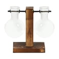 thumbnail image 2 of weibbin Hydroponic Planter Vase Stand Glass Terrarium, Wooden Frame for Home Decor, 2 of 6