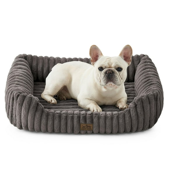 COZY KISS Lit Orthopédique pour Chien pour Petits Chiens et Chiens Moyens - Lit Rectangulaire Lavable pour Animal avec Dessous Antidérapant, Lit Doux et Apaisant pour Chat et Chiot pour Animaux d'Intérieur (30"x23"x7&quot