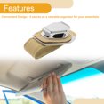 thumbnail image 7 of Unique Bargains Car Sunglasses Clip Universal Sun Visor Sunglasses Holder for Car Metal Suede Beige 9.5x5.3cm 1 Pcs, 7 of 7