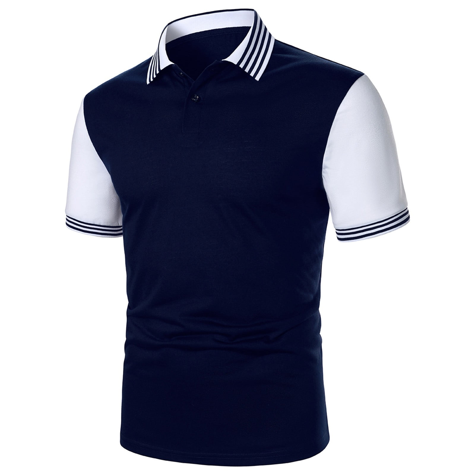 adviicd Golf Shirts for Men Dry Fit Mens Golf Shirt Short Sleeve Performance Moisture Wicking Dry Fit Polo Shirts for Men Navy XXL