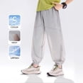 thumbnail image 2 of SJLDQY Boys Summer Pants Lightweight Breathable Straight leg Baggy Pants Solid Color Casual Trousers for Boys, 2 of 4