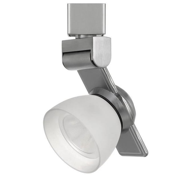 Benjara BM220776 12W Integrated LED Track Fixture with Polycarbonate Head, Silver & White