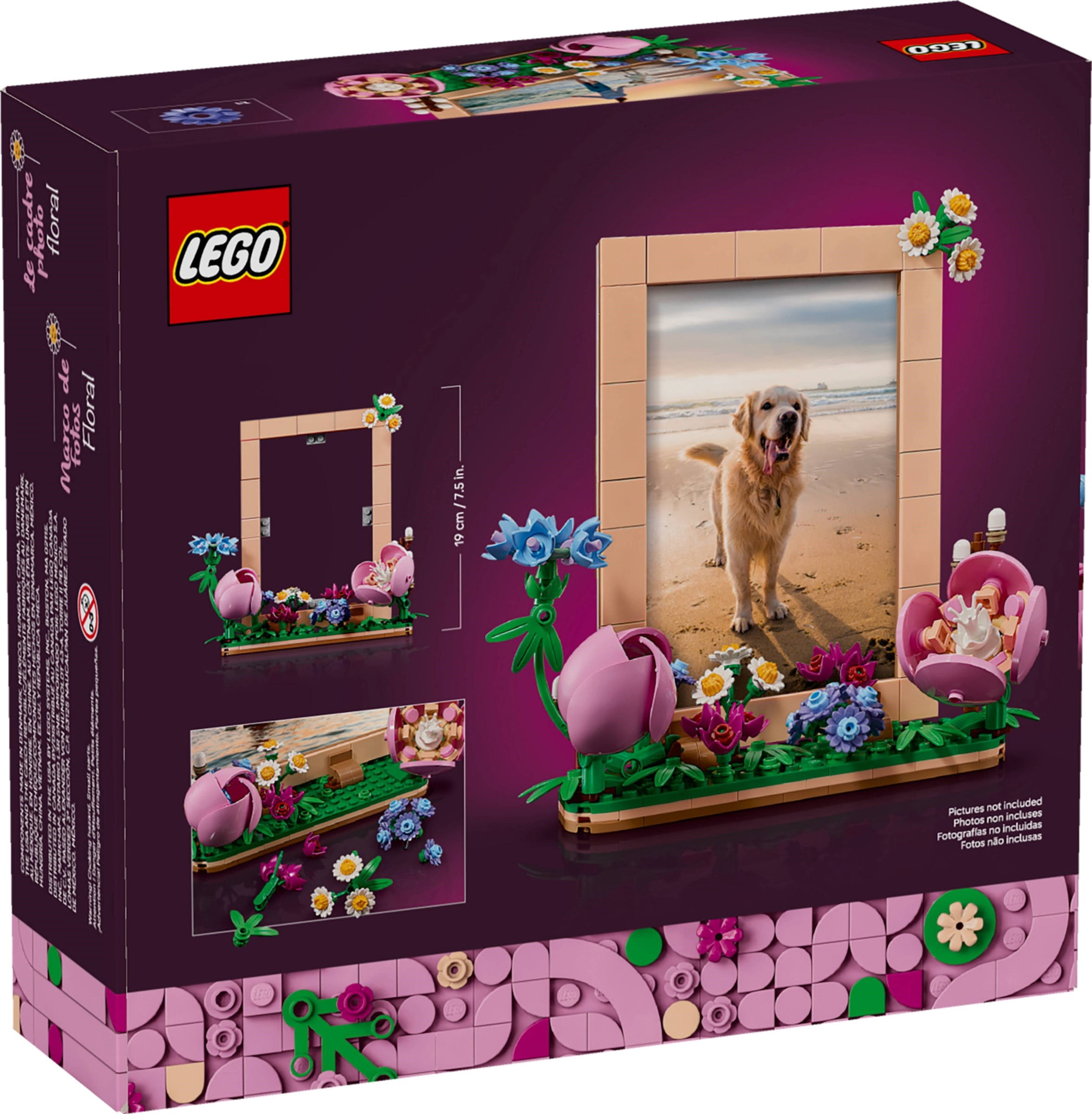 LEGO Botanicals Floral Picture Frame 310-Piece Flower Building Set with Daisy, Rose & Camellia, Decorative Photo Frame Display Gift for Kids Girls & Boys – 40916